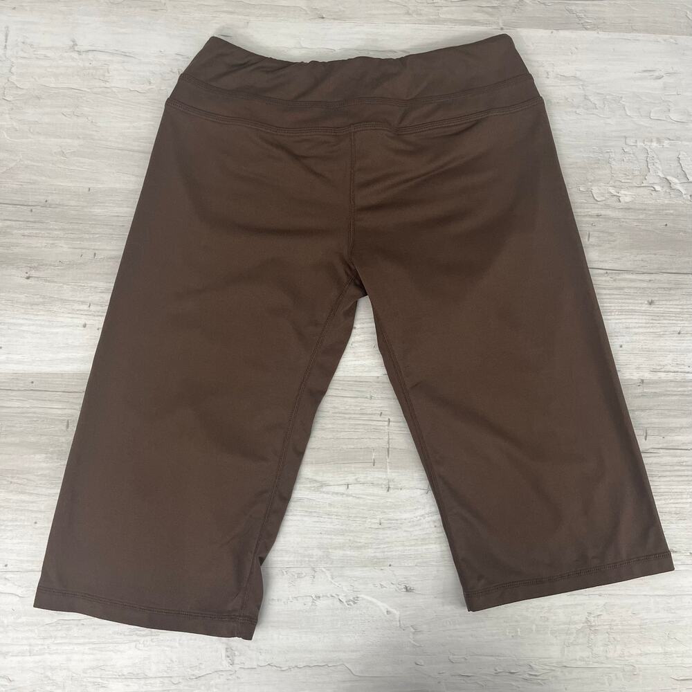 White Sierra Think Outside Brown Stretchy Capri Workout Gym Legging Pants Small